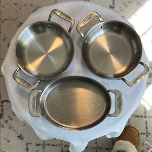 Set of 3 - Mini All-Clad Gratins & Oval Bakeware Pan